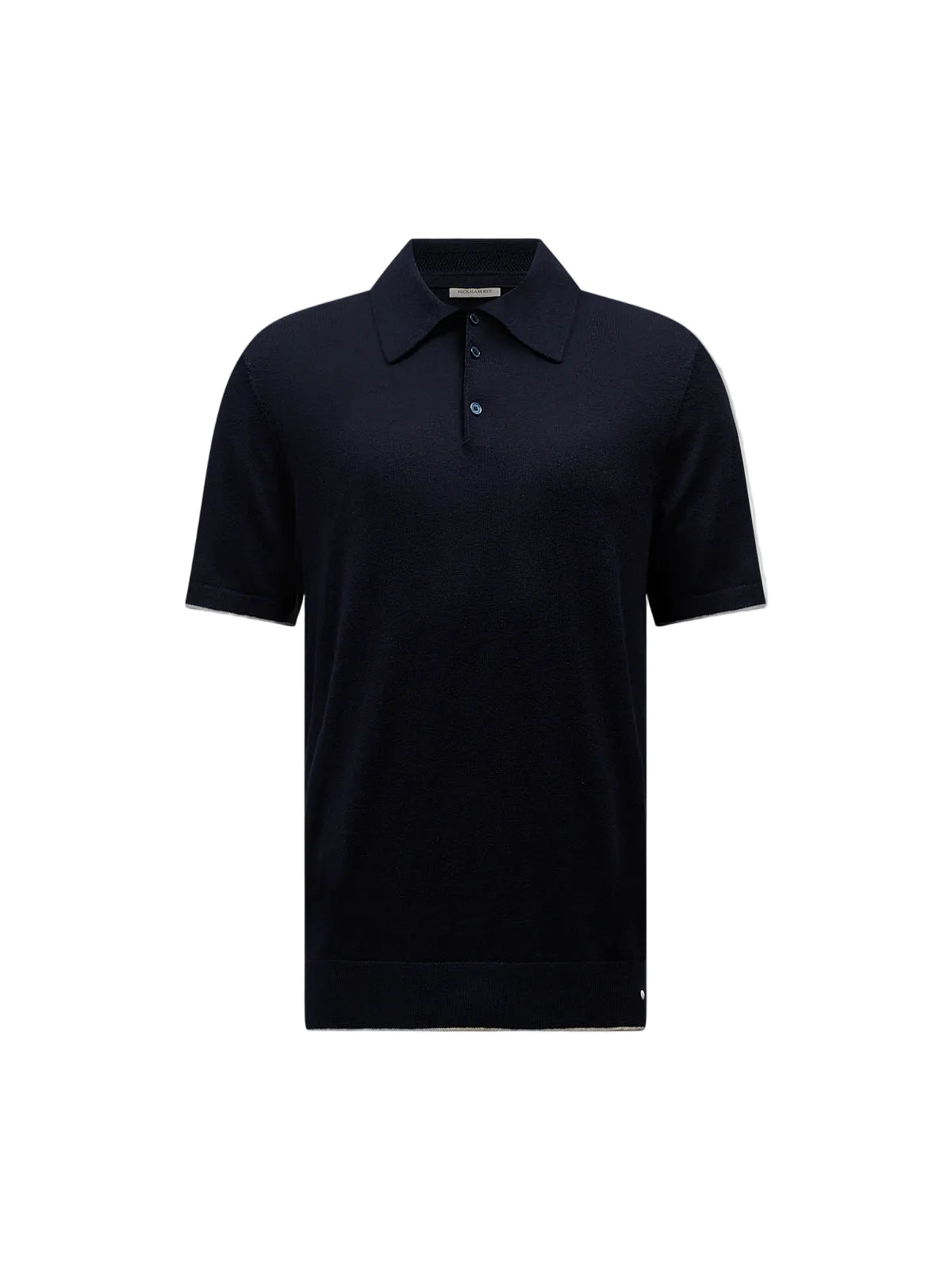 Jersey Knit Polo Shirt in Dark Sapphire Navy