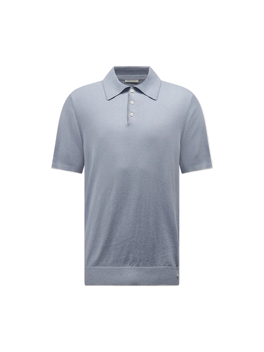 Jersey Knit Polo Shirt in Blue Blizzard