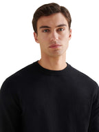 Jersey Knit Crew in Black