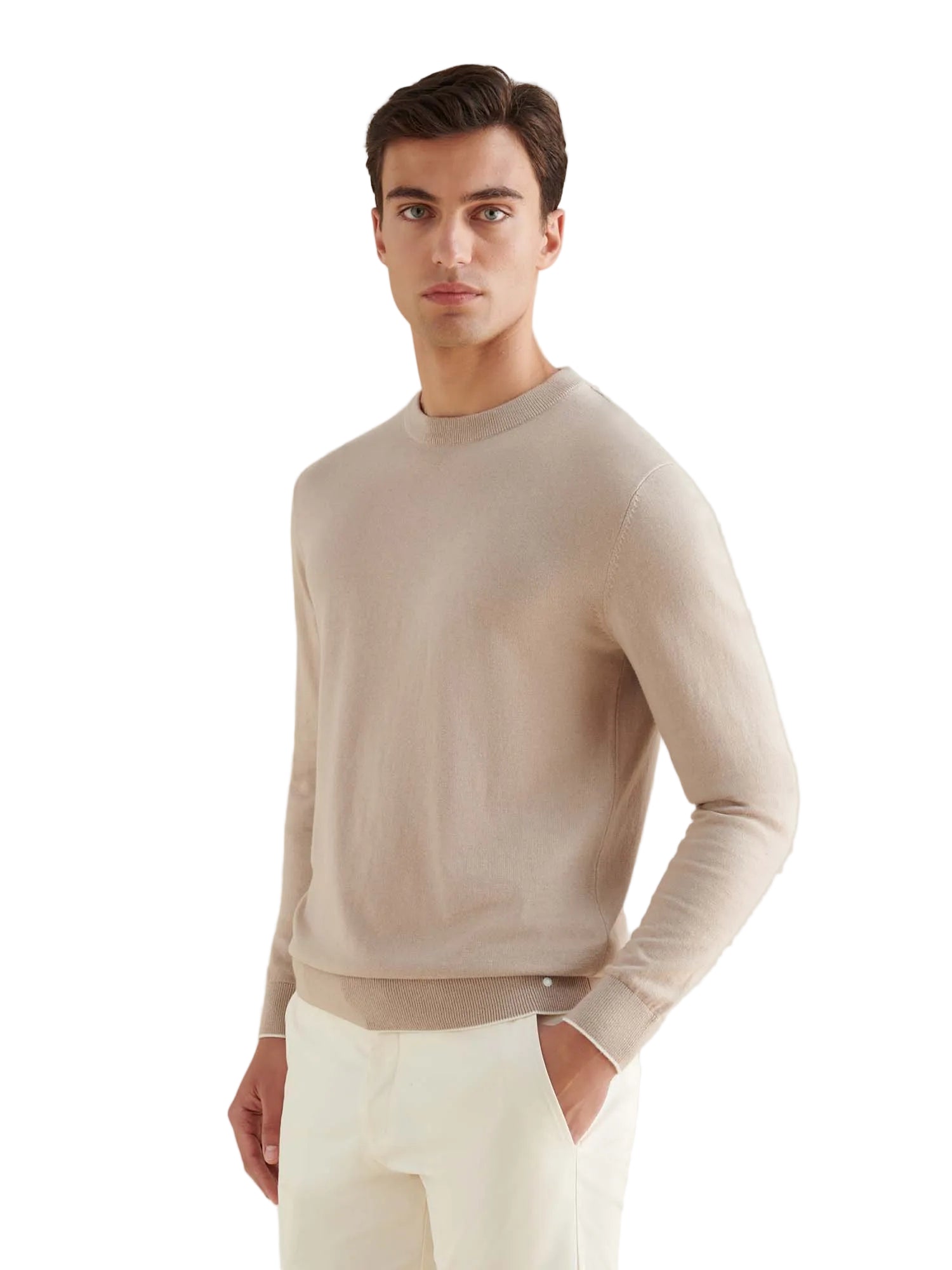 Jersey Knit Crew in Simply Taupe
