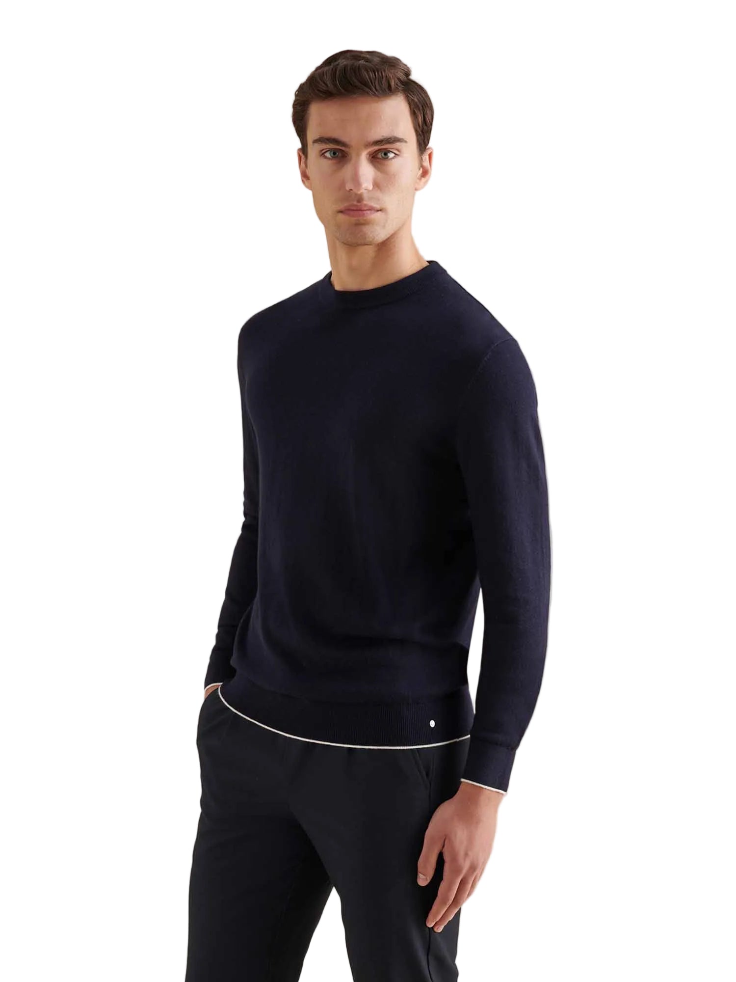 Jersey Knit Crew in Dark Sapphire Navy