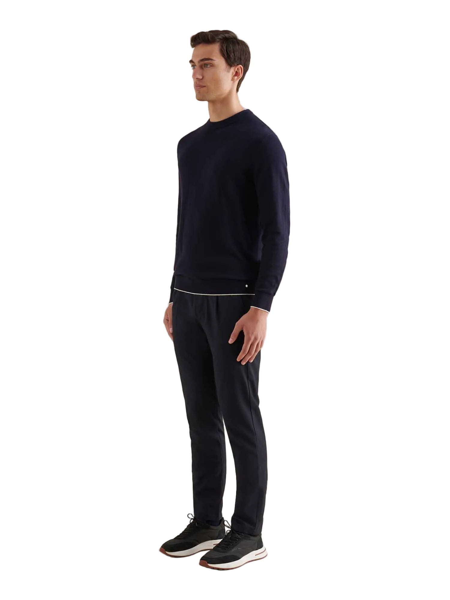 Jersey Knit Crew in Dark Sapphire Navy