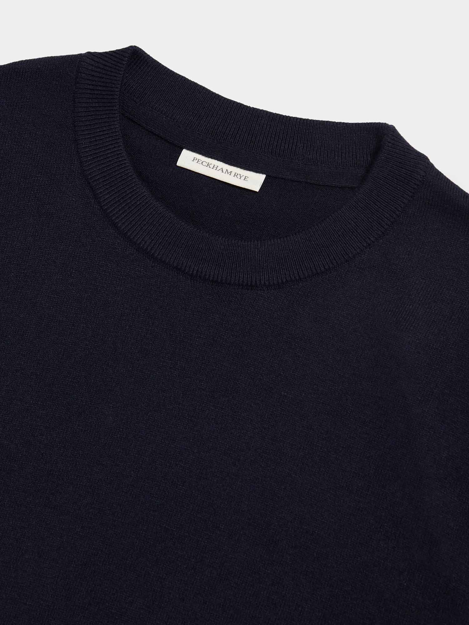 Jersey Knit Crew in Dark Sapphire Navy