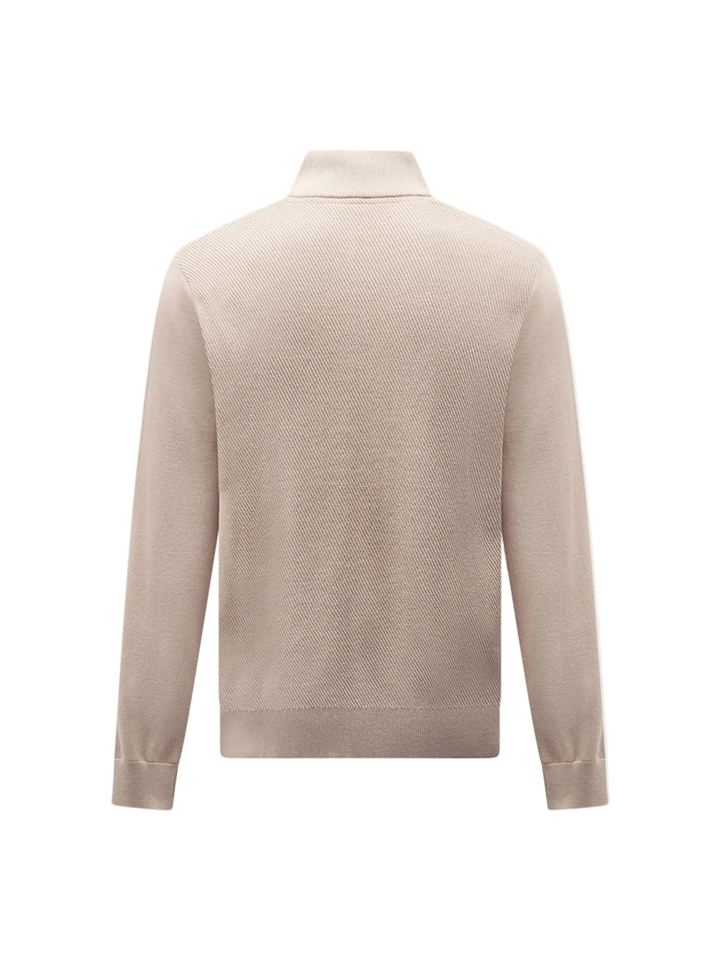 Cotton Blend Rib Knit ¼ Zip in Simply Taupe