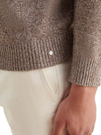 Twisted Yarn Knit Roll Neck in Simply Taupe