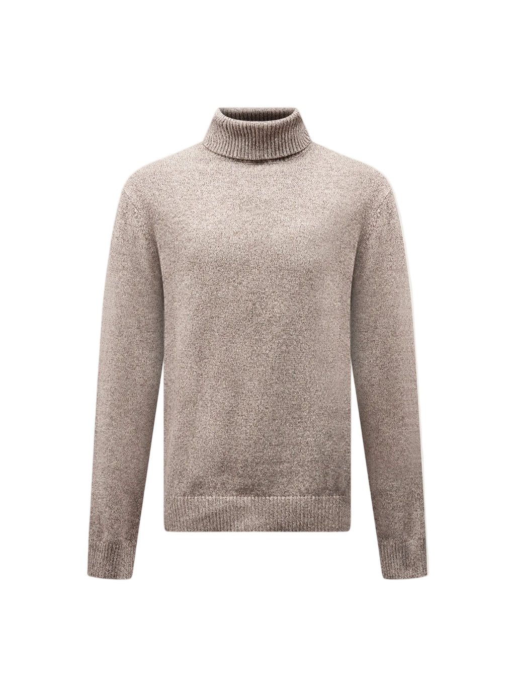 Twisted Yarn Knit Roll Neck in Simply Taupe