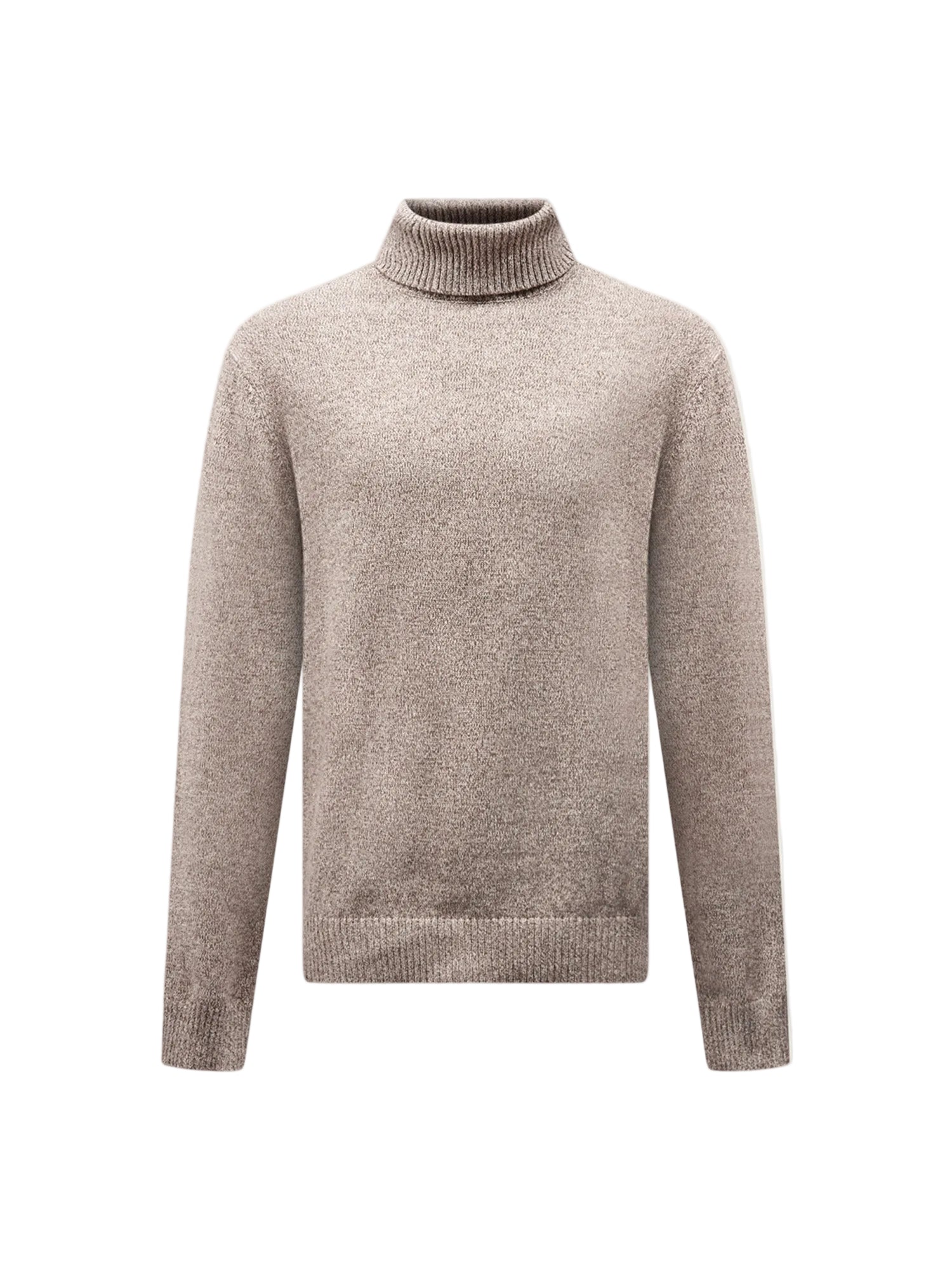 Twisted Yarn Knit Roll Neck in Simply Taupe