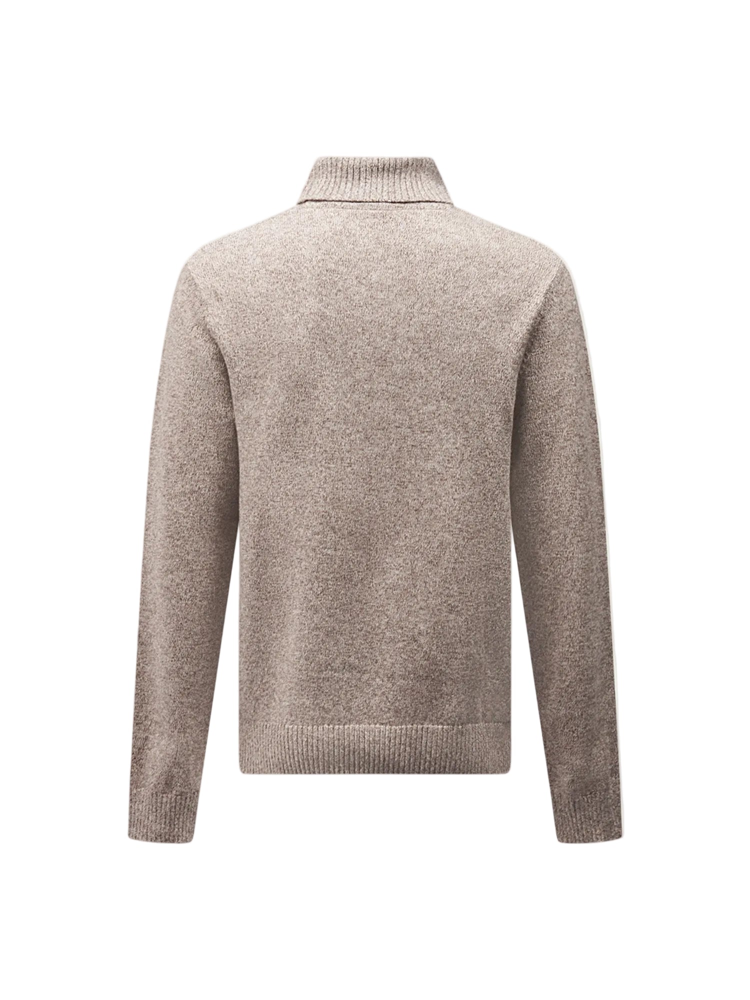 Twisted Yarn Knit Roll Neck in Simply Taupe