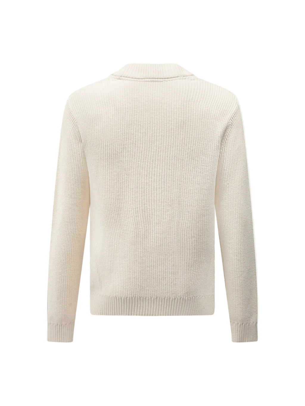 Cotton Knit Cardigan in Egret