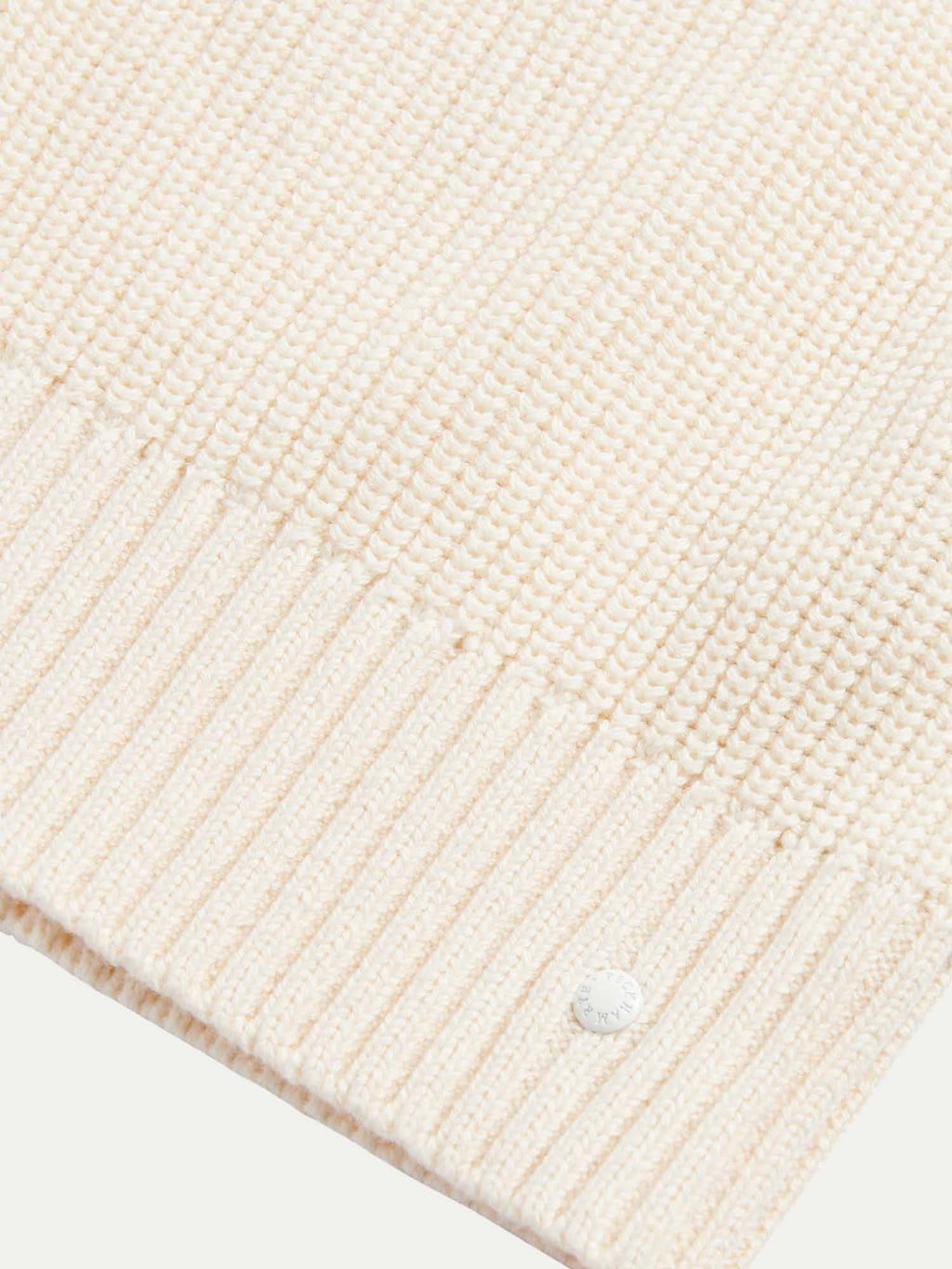 Cotton Knit Cardigan in Egret