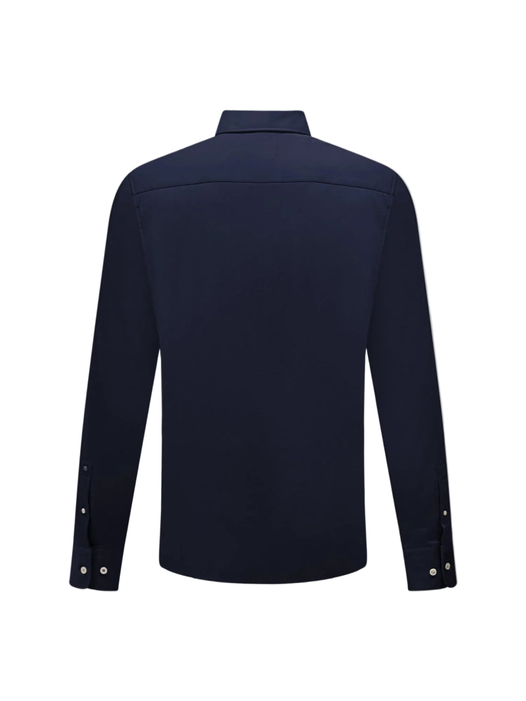 Jersey Hidden-Button Shirt in Dark Sapphire Navy