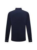 Jersey Hidden-Button Shirt in Dark Sapphire Navy