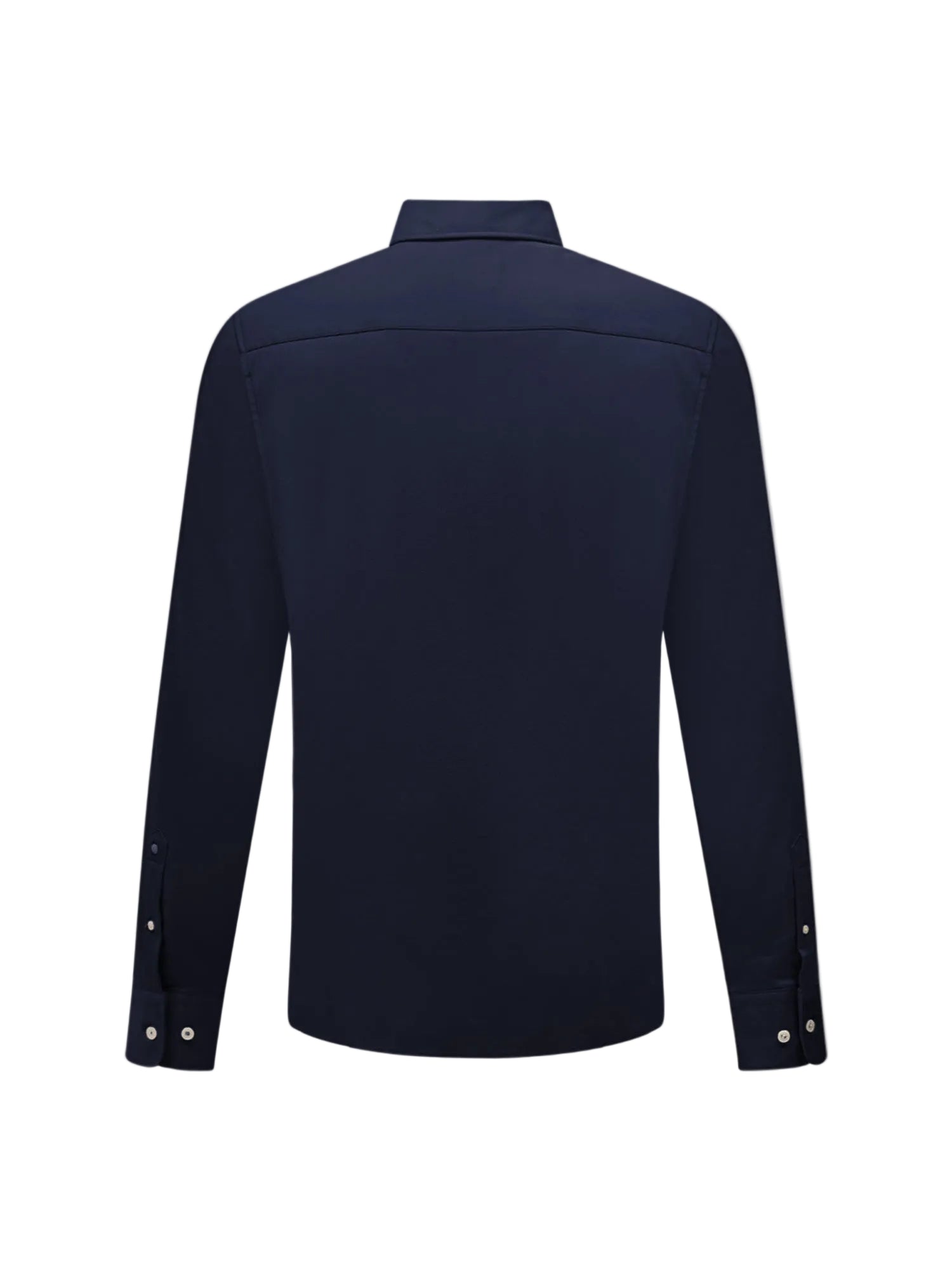 Jersey Hidden-Button Shirt in Dark Sapphire Navy