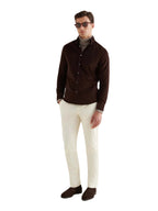 Micro Cord Button-Down Shirt in Java