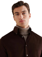 Micro Cord Button-Down Shirt in Java