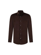 Micro Cord Button-Down Shirt in Java