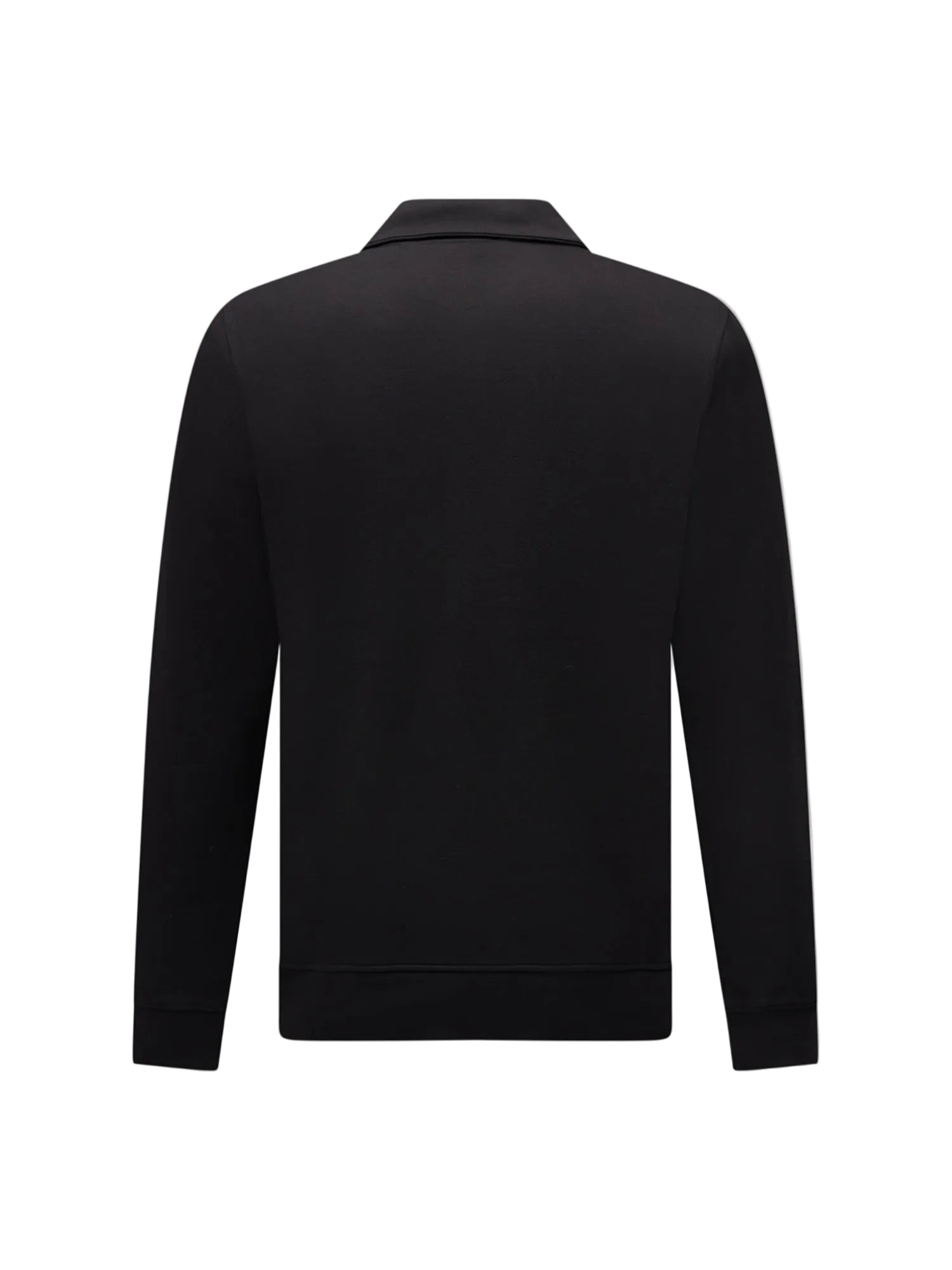 Jersey Interlock Zip Funnel Sweat in Black