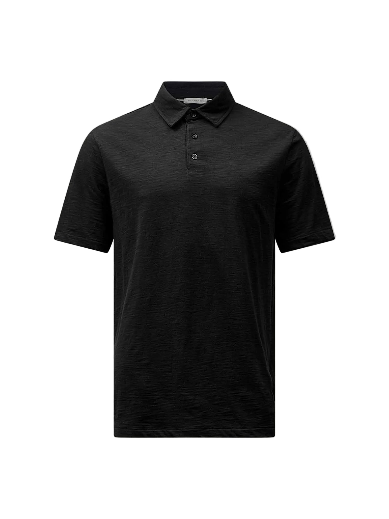 Slub Jersey Polo Shirt in Black