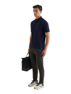 Slub Jersey Polo Shirt in Dark Sapphire Navy