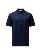 Slub Jersey Polo Shirt in Dark Sapphire Navy