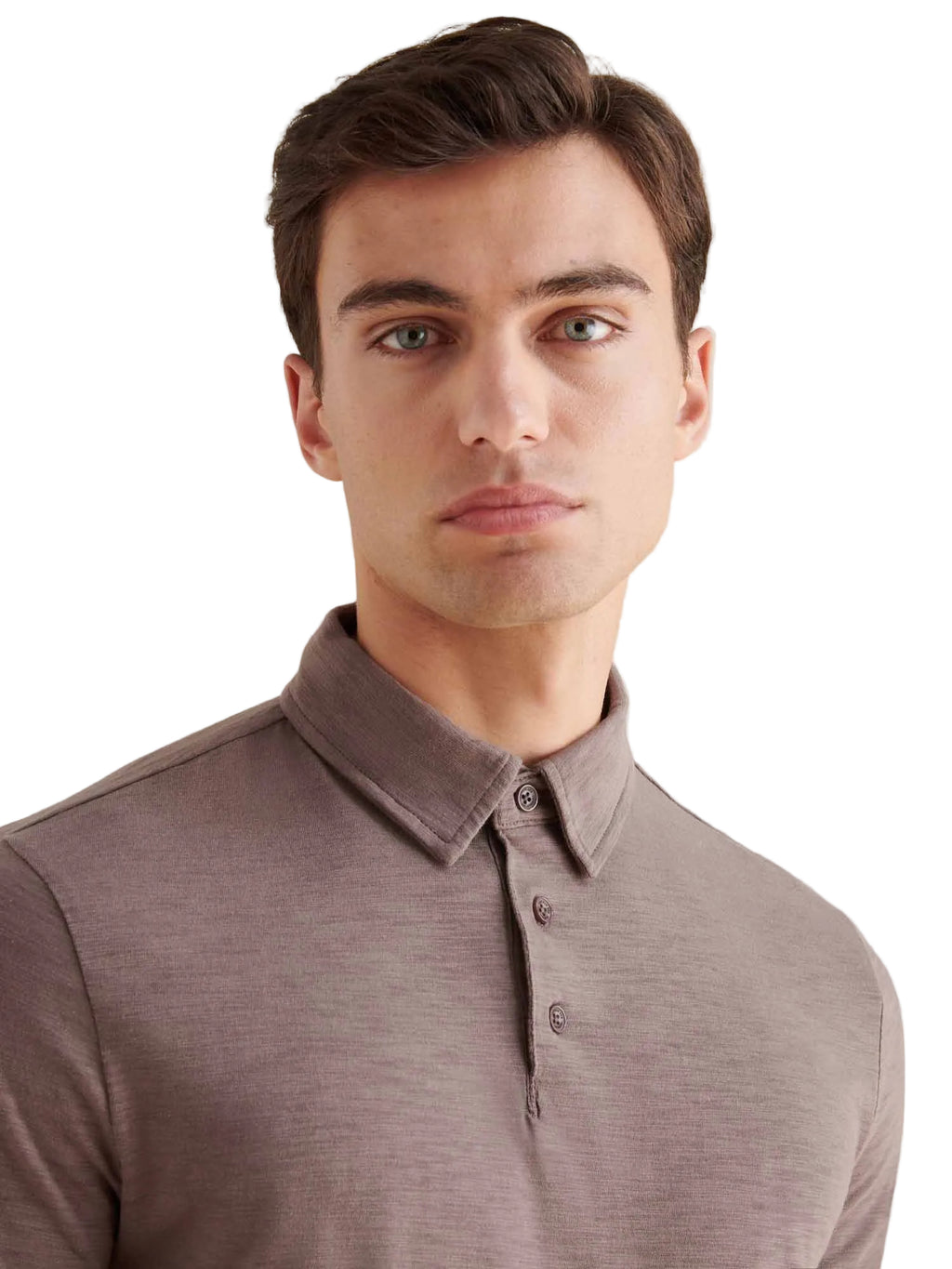 Slub Jersey Polo Shirt in Iron