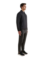 Light Padded Collar Bomber Jacket in Black