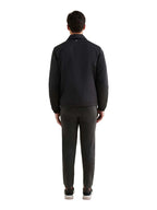 Light Padded Collar Bomber Jacket in Black