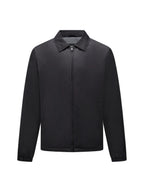 Light Padded Collar Bomber Jacket in Black