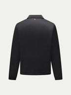 Light Padded Collar Bomber Jacket in Black