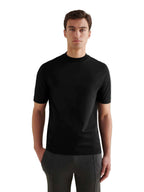 Mercerised Cotton T-Shirt Black