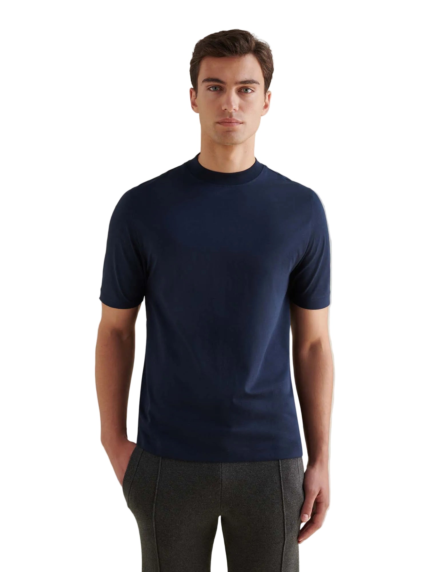 Mercerised Cotton T-Shirt Dark Sapphire Navy
