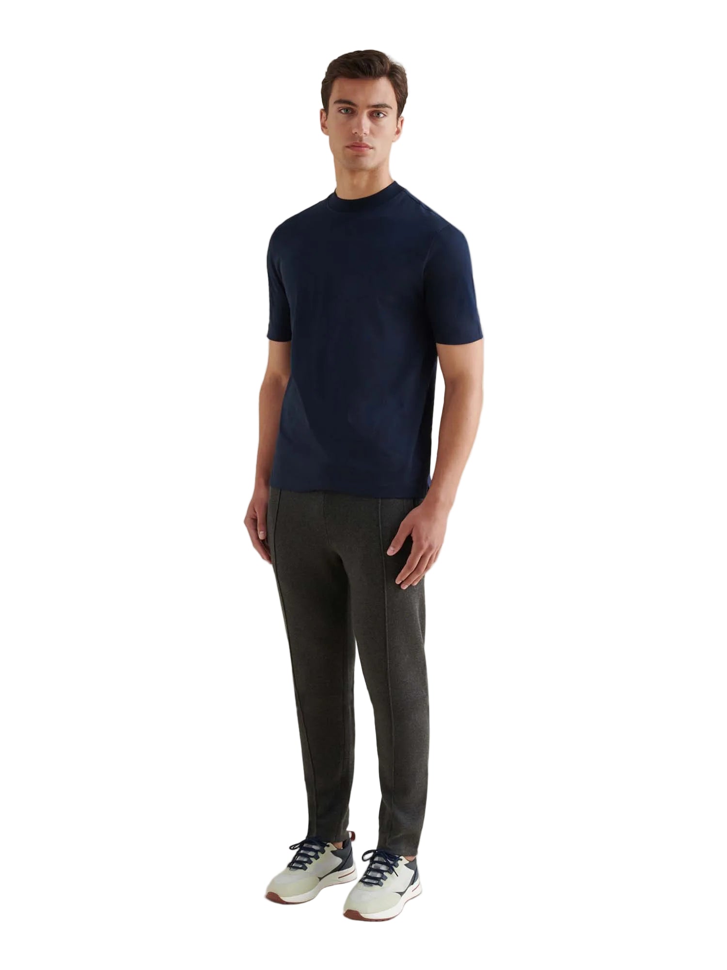 Mercerised Cotton T-Shirt Dark Sapphire Navy