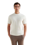 Double Layer Mercerised Cotton T-Shirt Egret