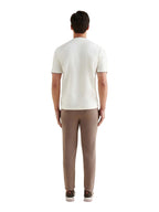 Double Layer Mercerised Cotton T-Shirt Egret