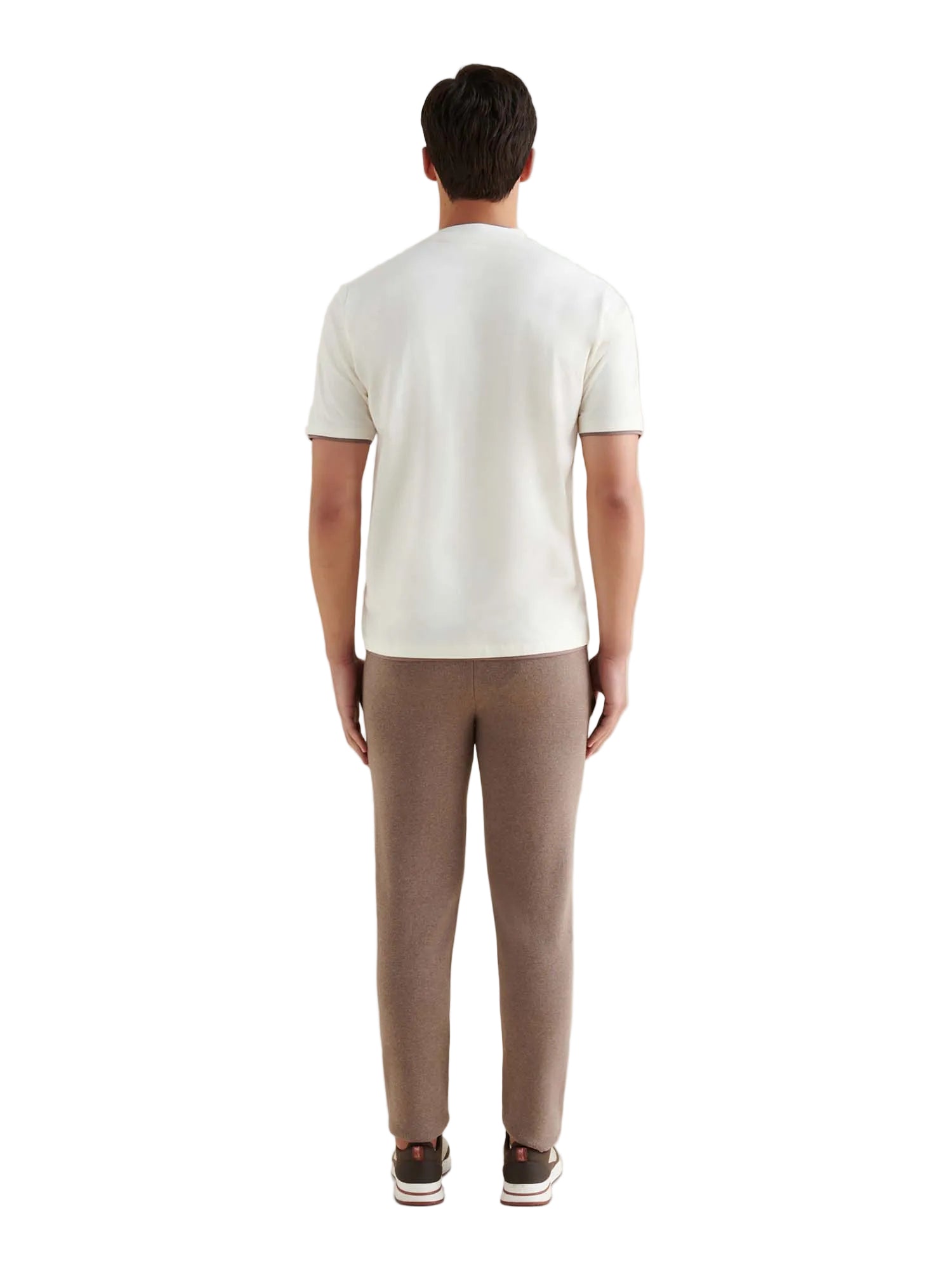 Double Layer Mercerised Cotton T-Shirt Egret