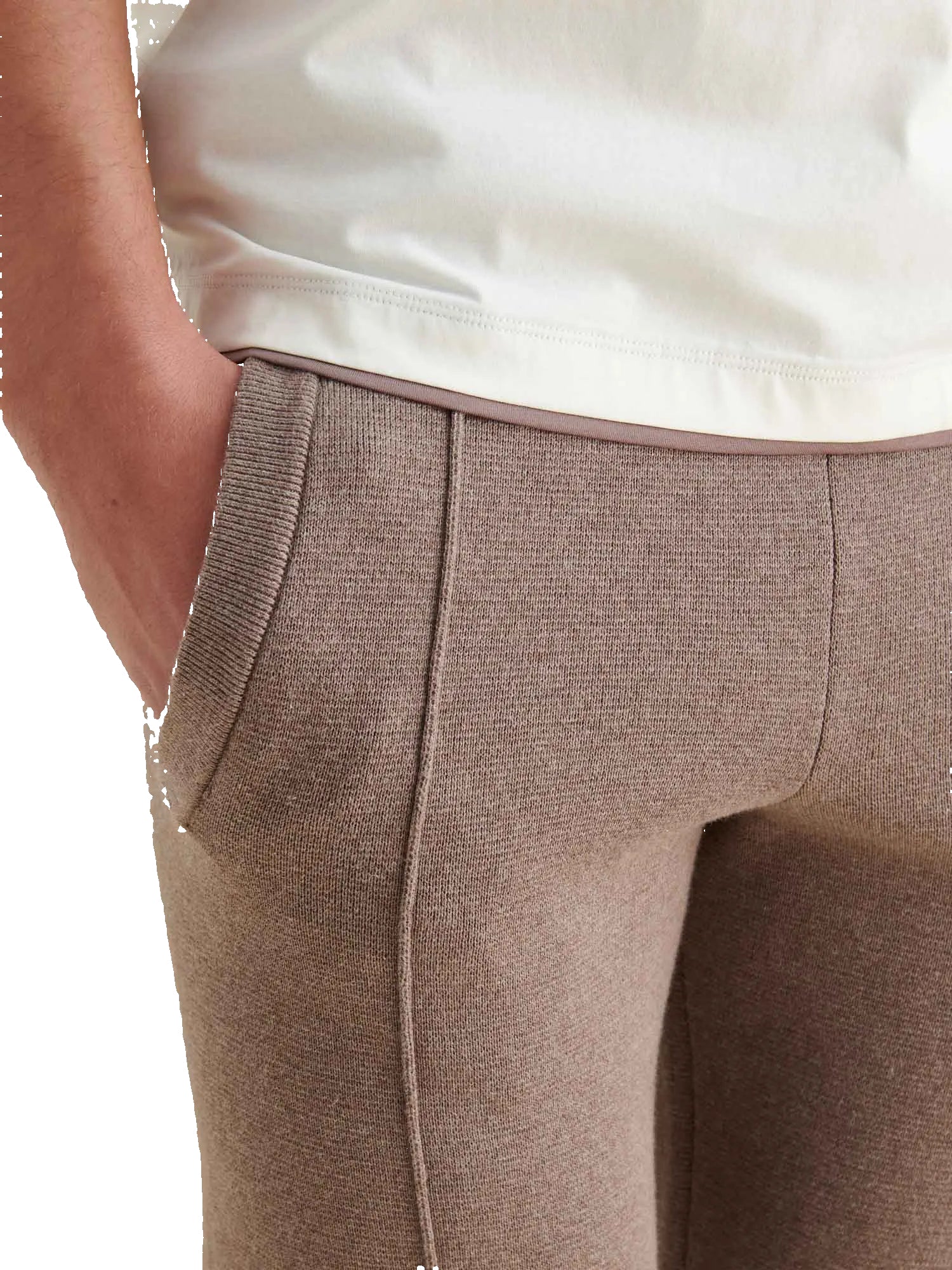 Double Layer Mercerised Cotton T-Shirt Egret