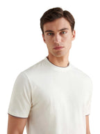 Double Layer Mercerised Cotton T-Shirt Egret