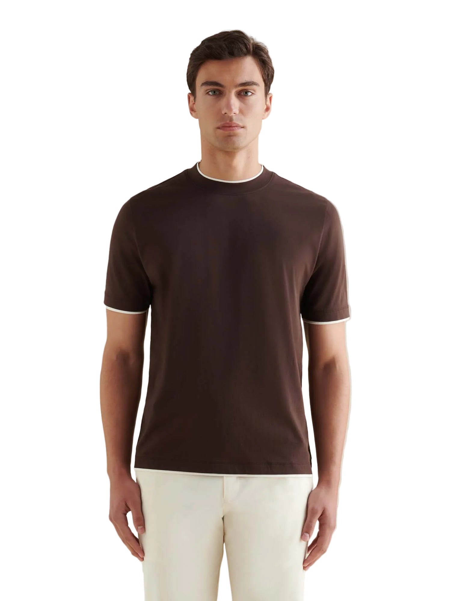 Double Layer Mercerised Cotton T-Shirt Java