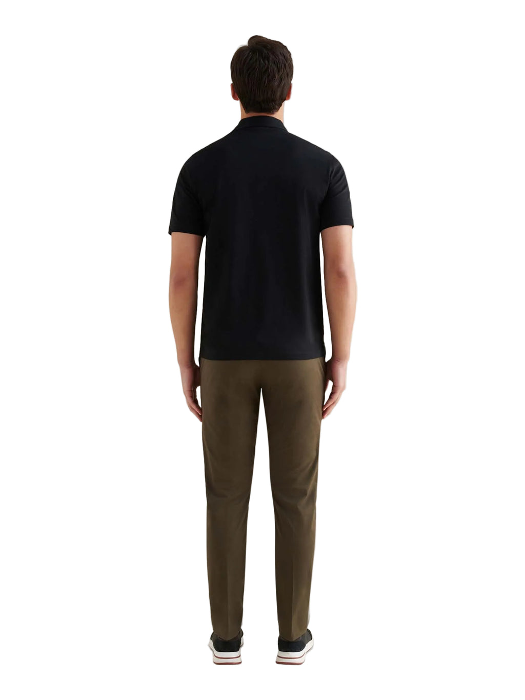 Mercerised Cotton Polo Shirt Black