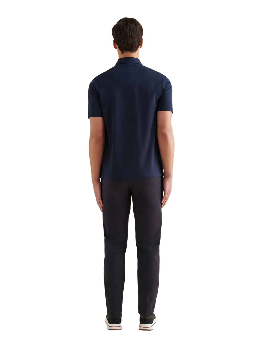 Mercerised Cotton Polo Shirt Dark Sapphire Navy