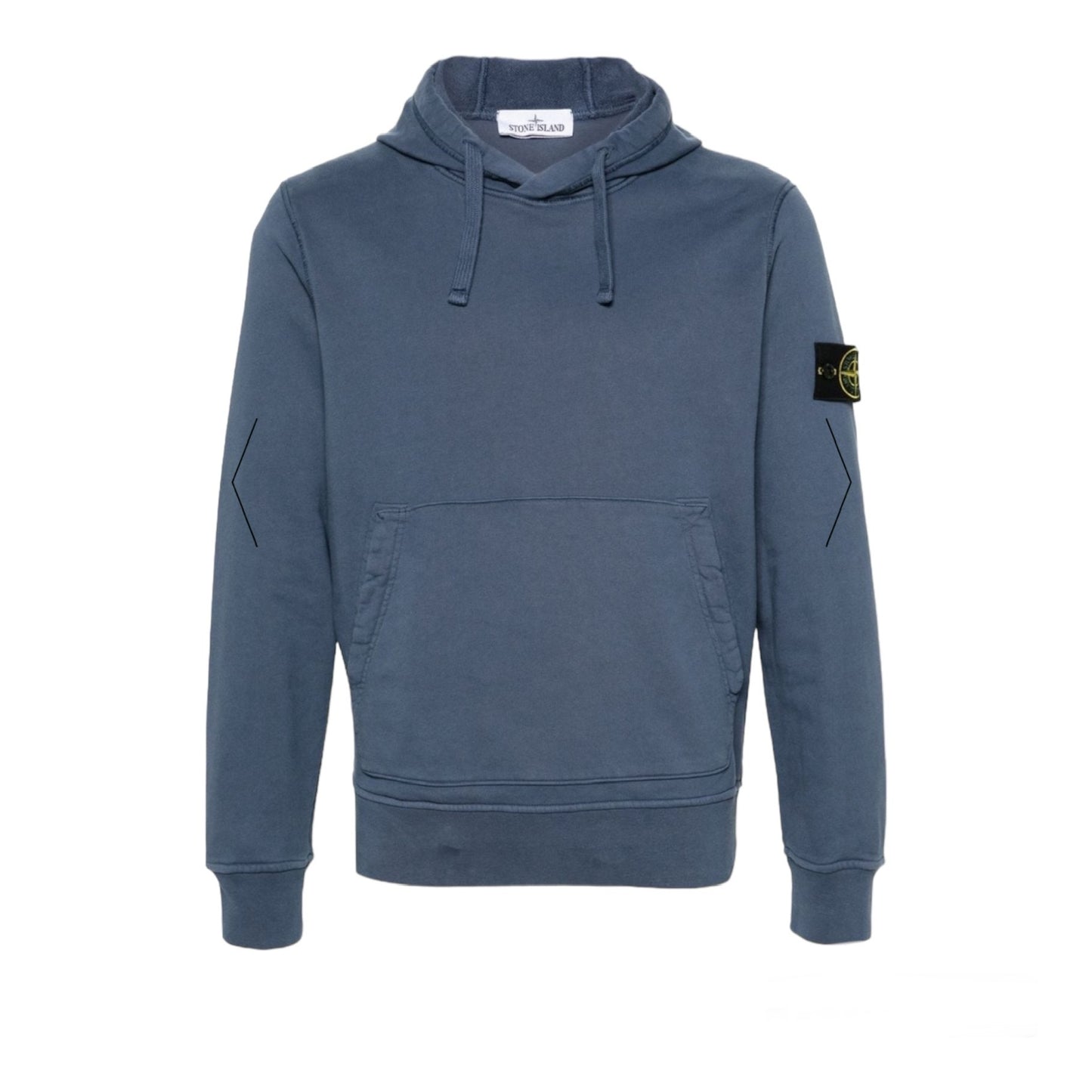 STONE ISLAND Classic Cotton Pullover Hoodie Blue