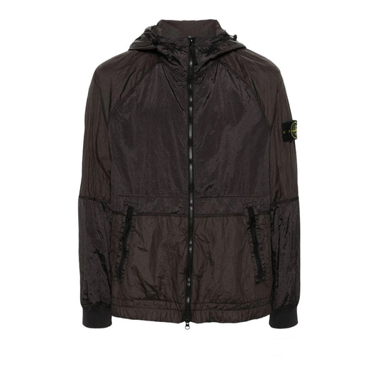 STONE ISLAND 42020 Nylon Metal Watro-TC Hooded Jacket Black