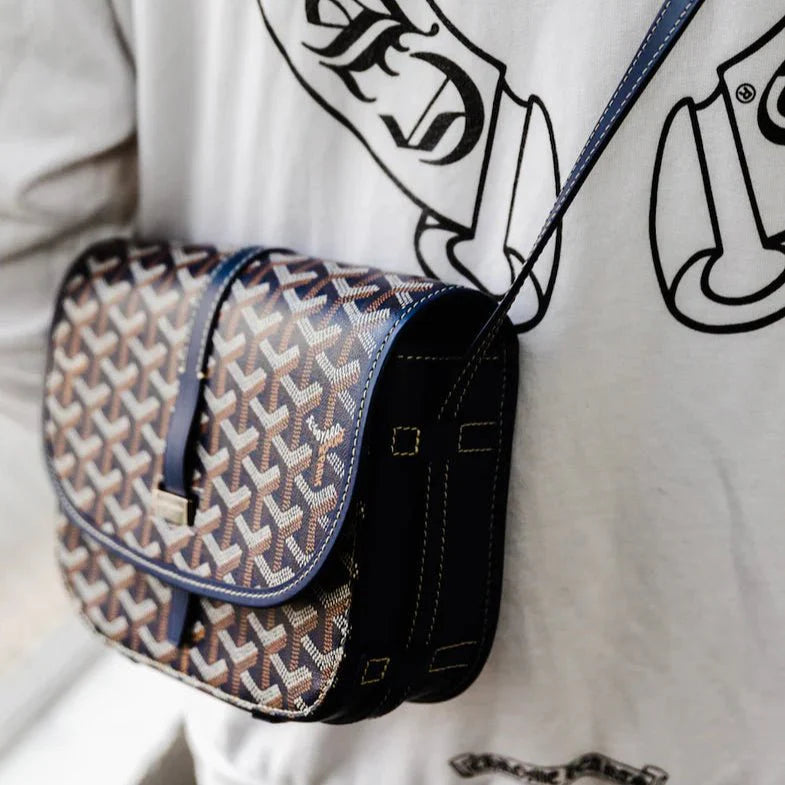 Goyard Goyardine Belvedere II Navy PM Messenger Bag