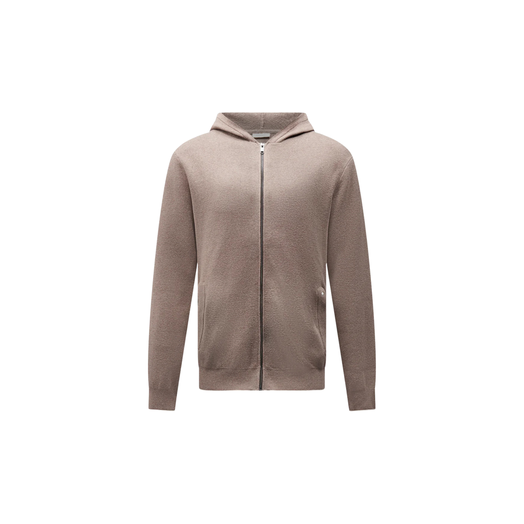 Milano Knit Zip Hoodie in Iron
