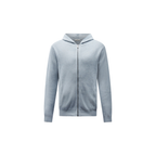 Milano Knit Zip Hoodie in Blue Blizzard