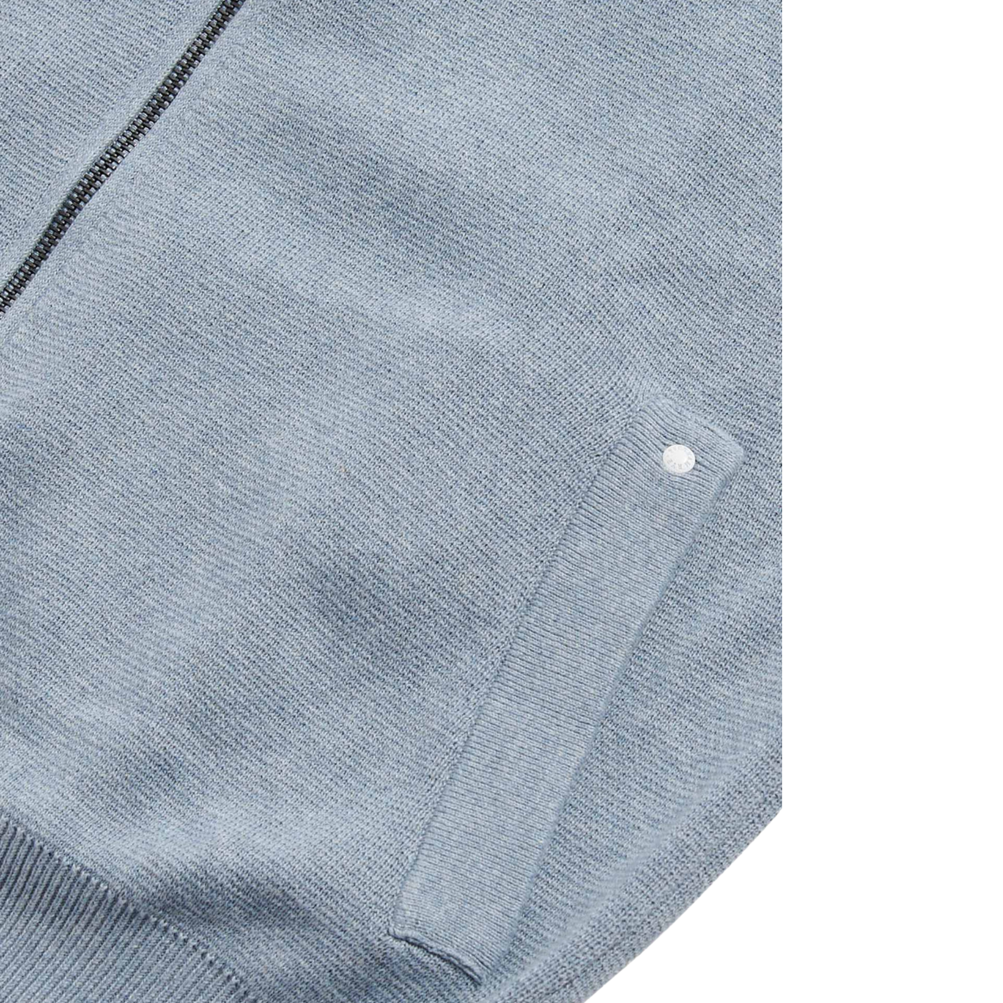 Peckham Rye Milano Knit Hoodie Blue Blizzard
