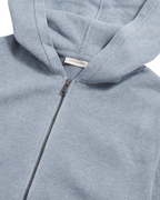 Milano Knit Zip Hoodie in Blue Blizzard
