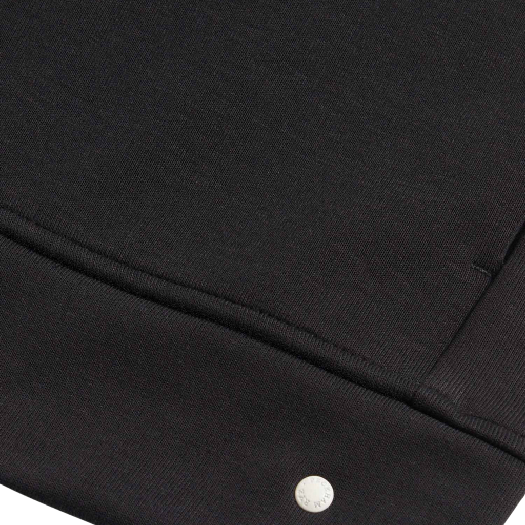 Jersey Interlock Zip Funnel Sweat in Black