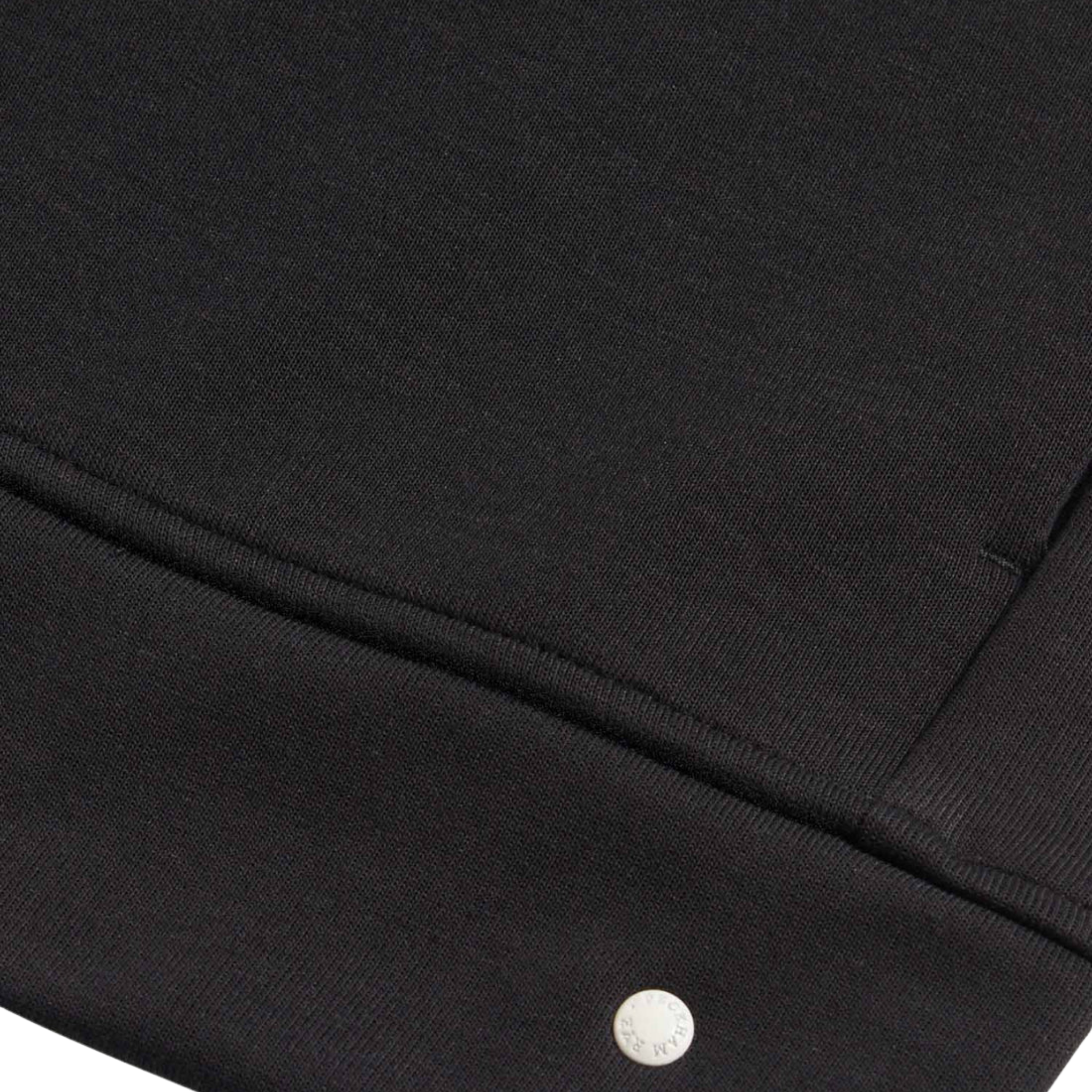 Jersey Interlock Zip Funnel Sweat in Black