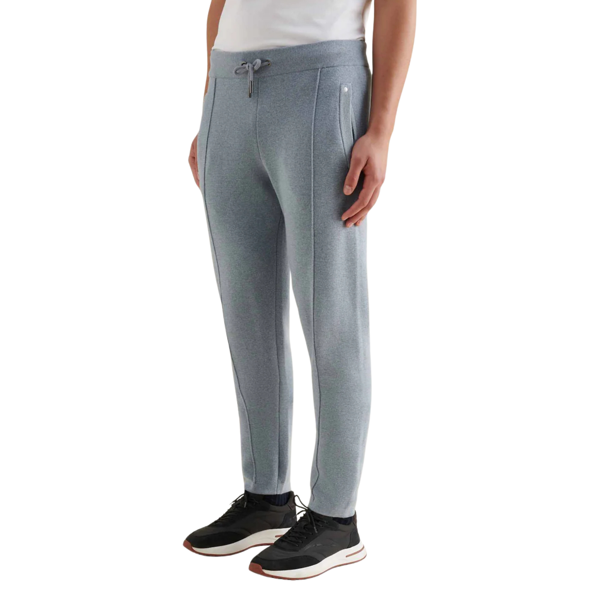 Peckham Rye Milano Knit Jogger Blue Blizzard